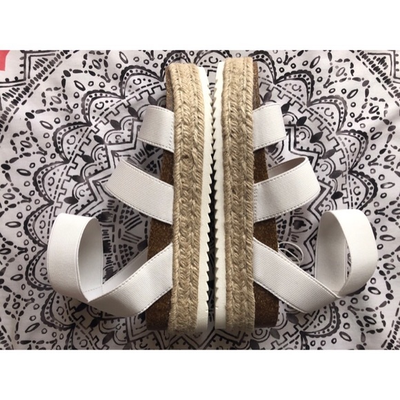 White Platform Espadrille Sandals - Picture 6 of 8